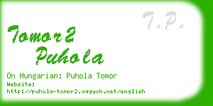 tomor2 puhola business card